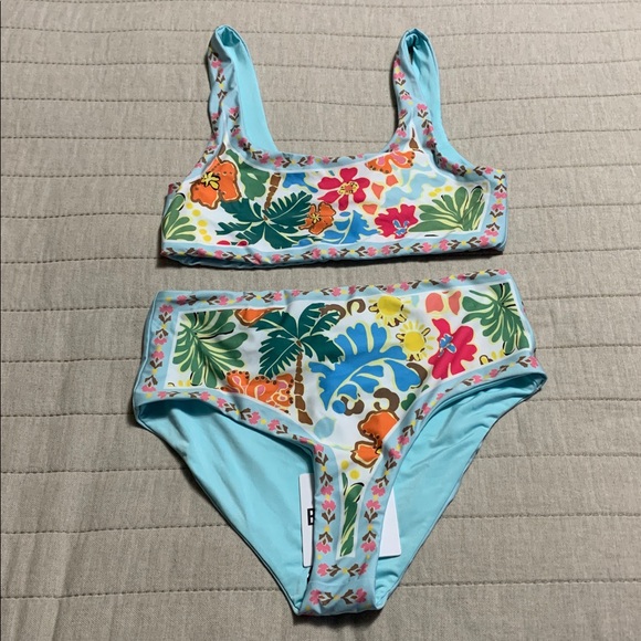 Beach Riot Women’s Small Floral Bikini Set Costal Tropical Vacation Beach - Picture 3 of 9